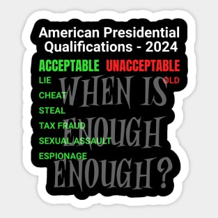 American President 2024 Sticker